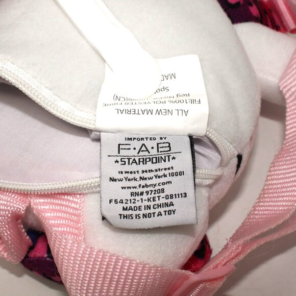 Retired Sanrio Hello Kitty Plush Zipper Backpack Pink Leopard Cheetah Print 14" - Picture 6 of 6